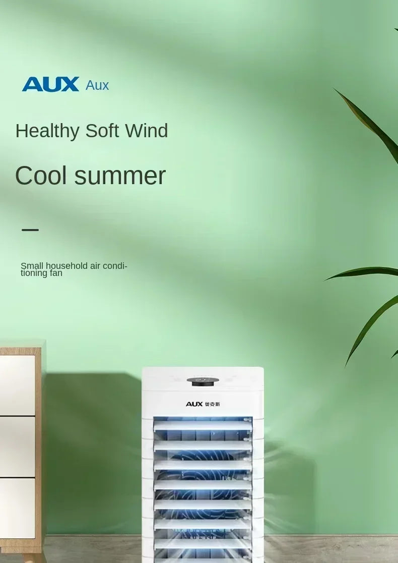 Oaks air conditioning fan cooling fan household water-cooled small refrigerator plus ice portable air cooler 220V Household use