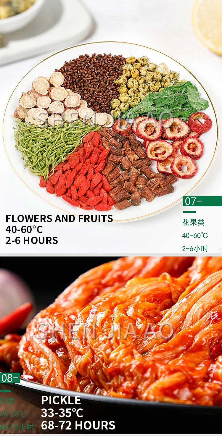 5 Metal Trays Food Dehydrator Fruits Dryer with Brewing Function Digital LED Display For Jerky, Herbs, Meat,Vegetable 8L