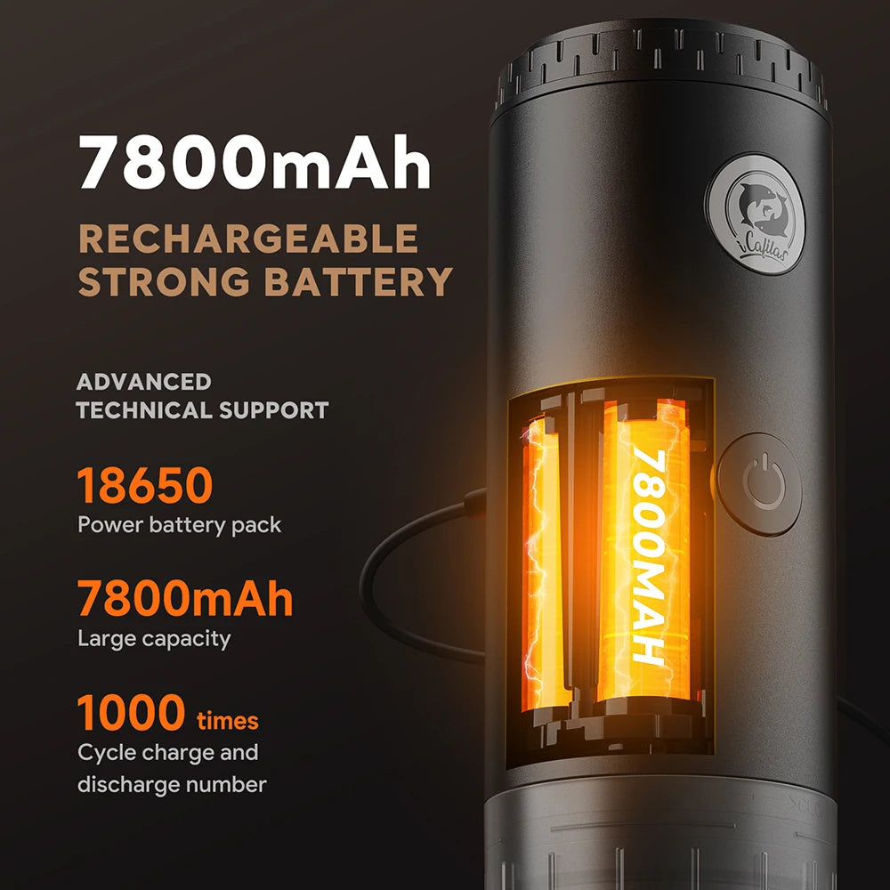 Coffee Machine Travel Portable Espresso for Car & Home Camping Coffee Maker 2-in-1 Capsule Powder Nespresso or Dolce Gusto