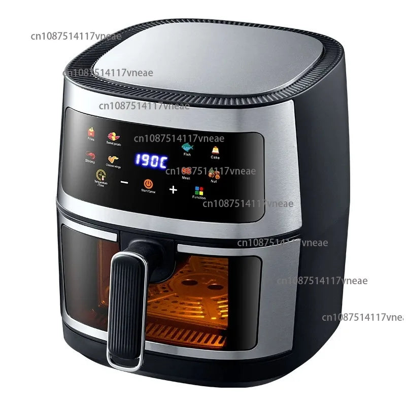 Multi-Function Air Fryer 8L Large Capacity Stainless Steel Touchscreen Electric Oven Home Breakfast Maker