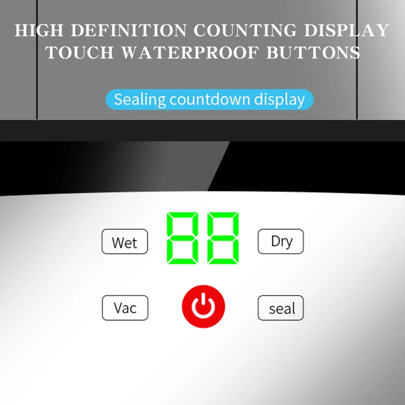 Rechargeable Wireless Portable Vacuum Sealer Multi-Pack with Sealing Countdown Display Touch Waterproof Buttons C715