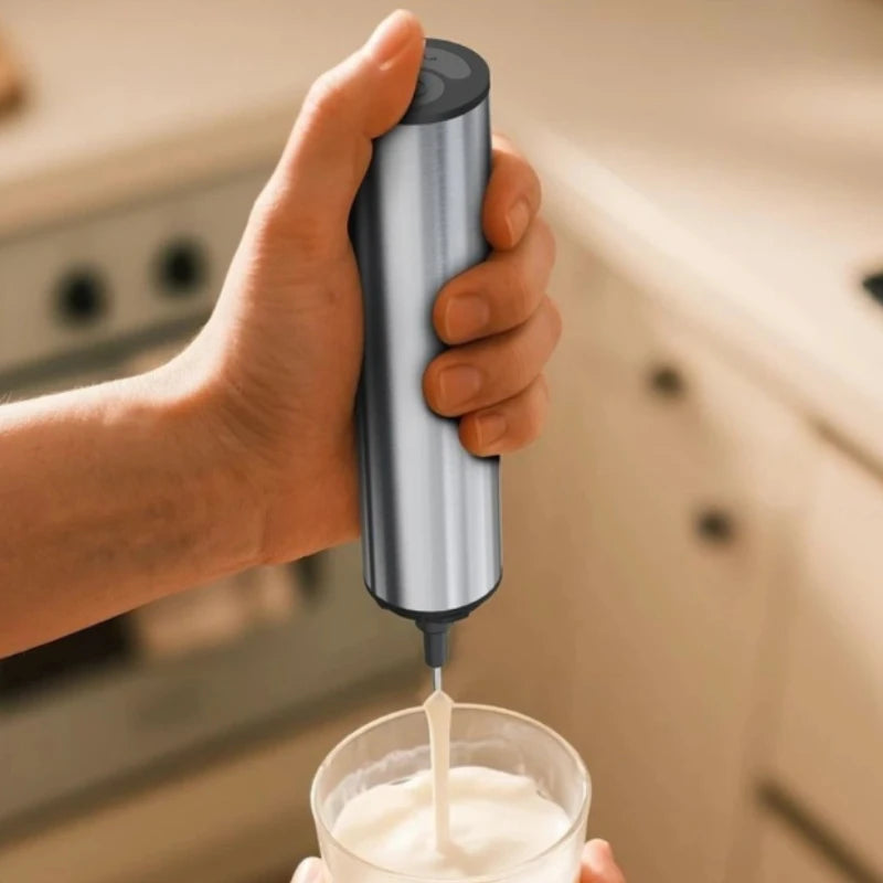 New Electric Milk Frother Household 3 Speeds Rechargeable Coffee Blender Covered Storage for Milk Drink Coffee Cooking Tool