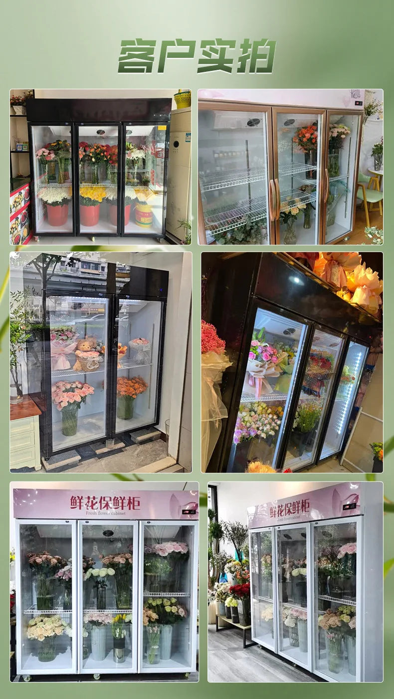 HXL Flower Shop Commercial Fresh Flower Preservation Cabinet Large Capacity Air-Cooled Freezer Refrigerated Fresh Preservation