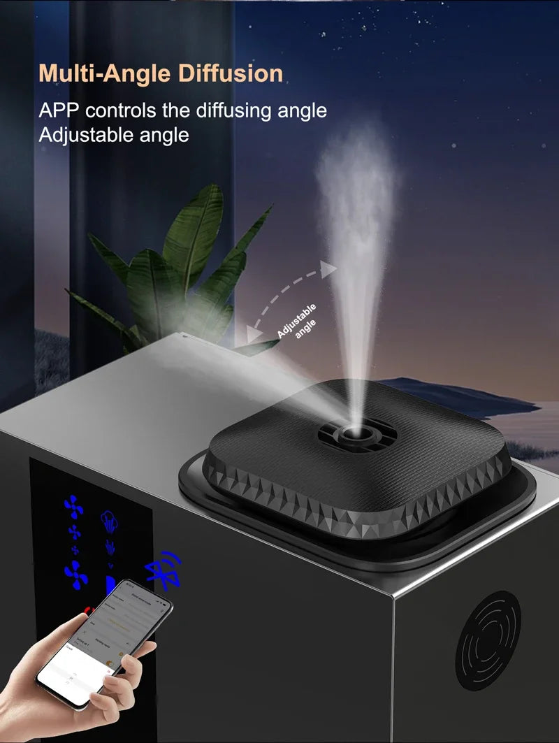 A300 HVAC Fragrance Scent Aroma Machine Bluetooth/wifi Electric Perfume Oil Diffuser for Hotel Lobby 200ml App Control 900cbm