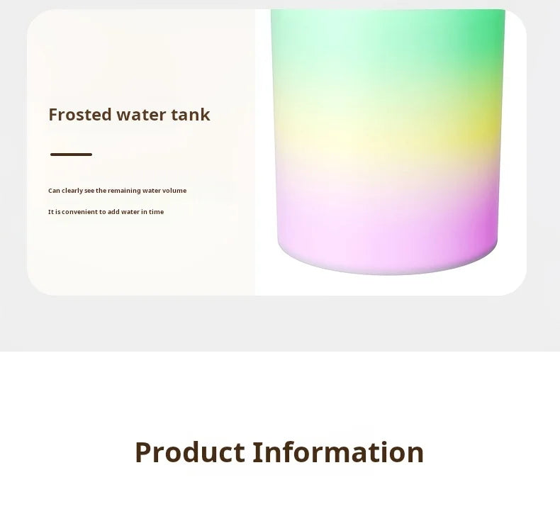 Colorful Atmosphere LED USB Mini Humidifier Car Home Bedroom Air Moisturizer Portable Desktop Aromatherapy Waterless Ultrasonic