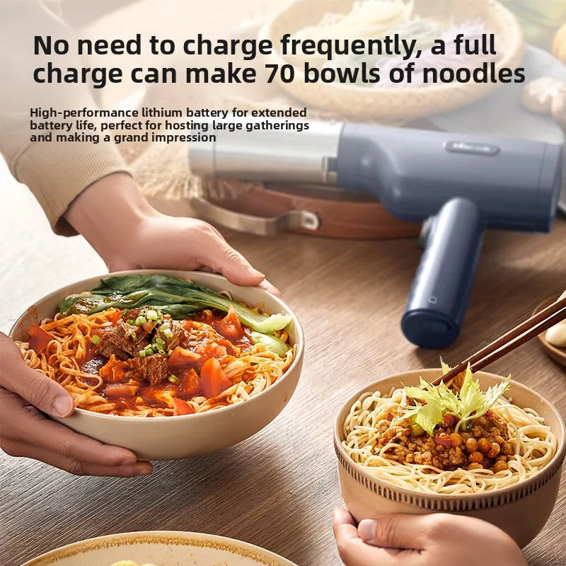Wireless Handheld Electric Noodle Machine 5 Interchangeable Dies Stainless Steel Auto Pasta Maker Easy Clean Long Lasting