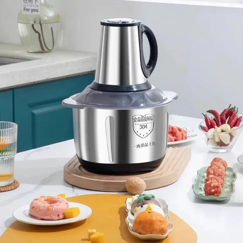 Hot Sale 5L Stainless Steel Electric Food Chopper EU Plug Household Kitchen Meat Vegetable Processor
