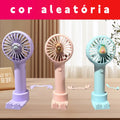 Ventilador Portátil Recarregável USB Compacto Silencioso 3 Velocidades Ideal Para Viagens, Escritório E Academia