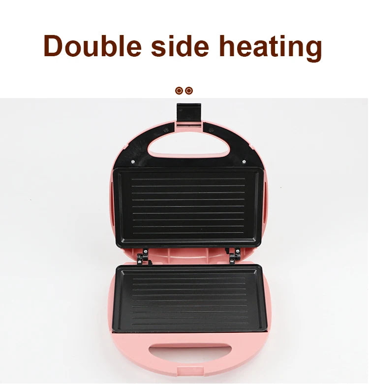 DMWD Electric Egg Sandwich Maker Mini Grilling Panini Baking Plates Toaster Multifunction Non-Stick waffle Breakfast Machine EU
