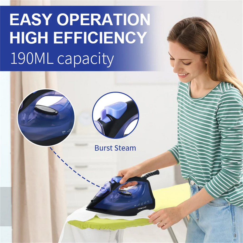 2 in 1Portable hand high voltage electric clothes standing steam iron ABS plastic