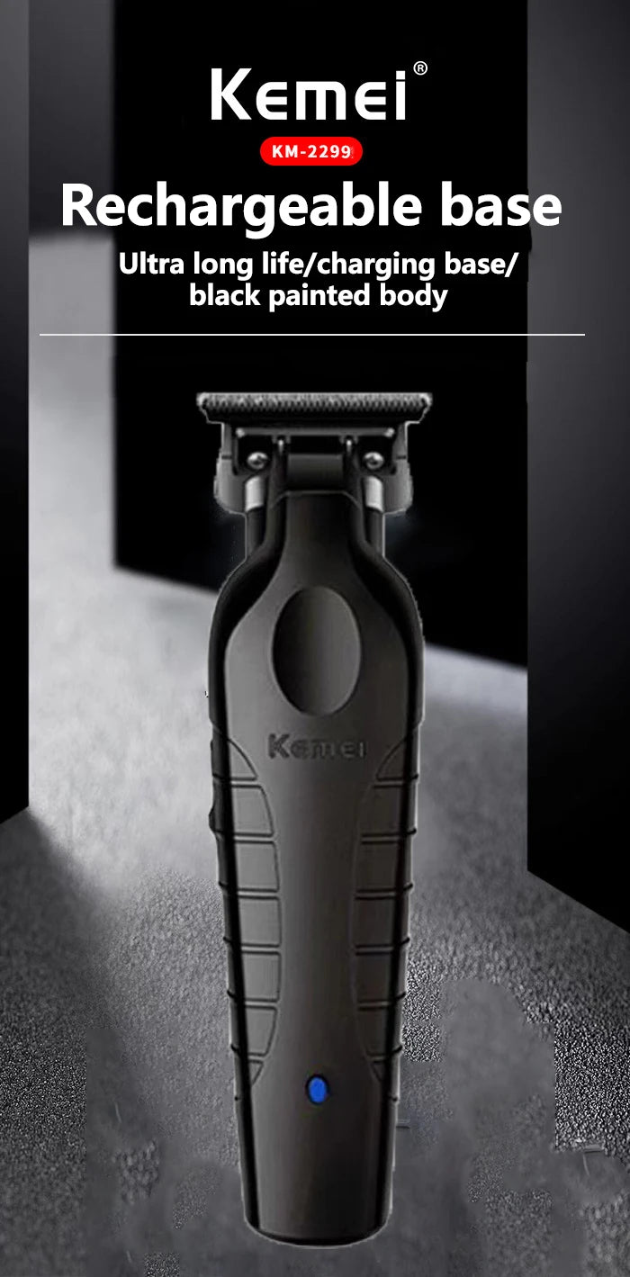 Kemei KM-2299 Professional Hair Clipper 1200mAh Electric Hair Clippers USB Rechargeable Hair Trimmers Hair Cutting Machine
