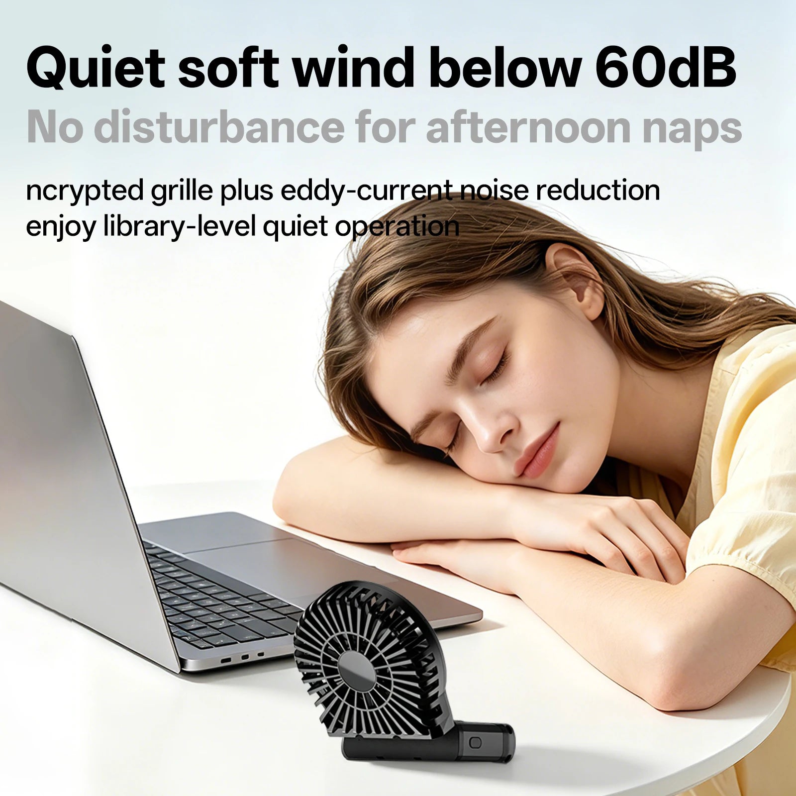 OPOLAR Portable Handheld Mini Fan Foldable Neck Hanging Fans 5 Speed USB Rechargeable Fan,LED Display Handheld & Desk Fan 2000mA