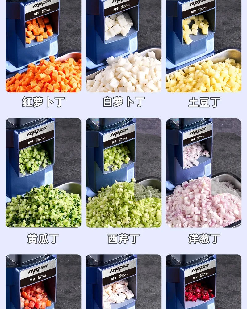 Commercial vegetable cutter Electric shredder Shredded potatoes Shredded radish Household slicer Peeling and dicing machine
