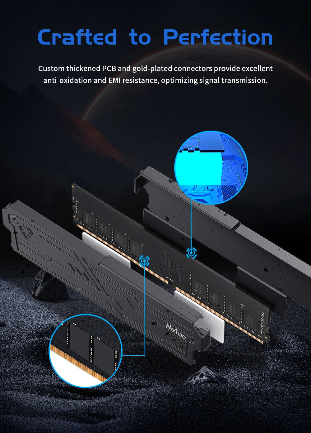 Netac DDR4 Memory Shadow Ill 3200MHz 3600MHz Ram UDIMM DDR4 8G 16G 8Gx2 16Gx2 with Aluminum Heatsink Support XMP2.0 for Desktop