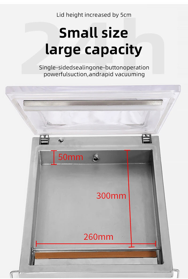 DIVEDEER Commercial Vacuum Sealer for Food Packaging Chamber-Type Vacuum Sealer for Kitchen Meat Preservation