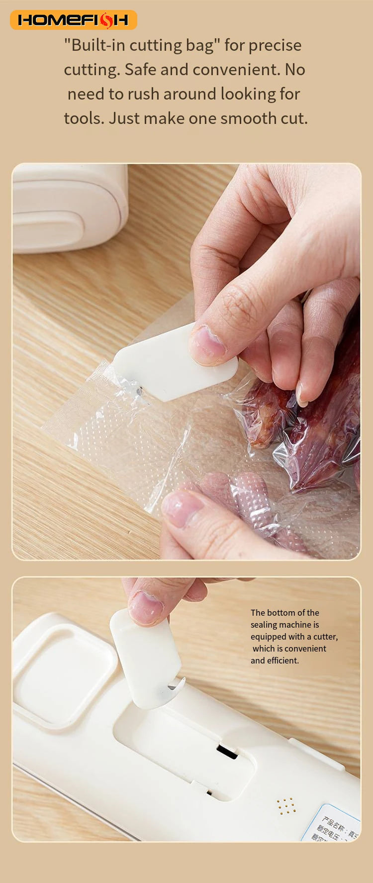 Portable Vacuum Packaging Machine Food Sealing Vacuum Sealer With Vacuum bags Dry/Wet Food Fresh Packaging Machine