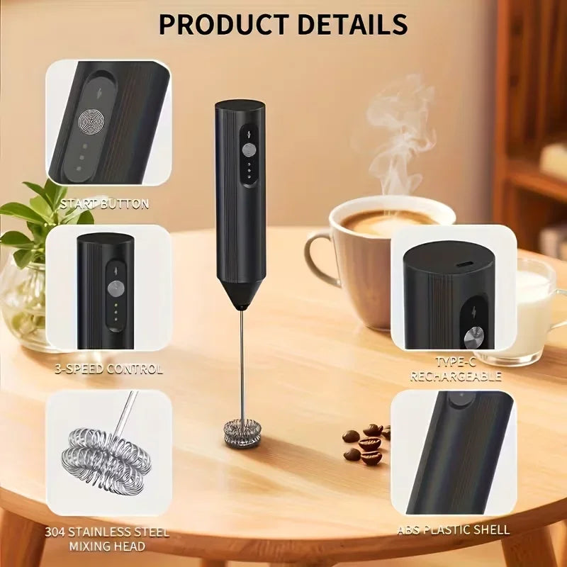 Wireless Electric Mini Milk Frother Coffee Whisk Portable Egg Beater Blender Kitchen Cooking Stirrer Cappuccino Coffee Maker