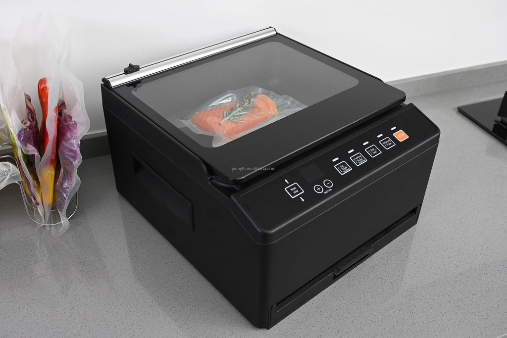 Professional Food Vacuum Packer 95KPa Automatic Sealer Double Seams Dry Moist Built-in Cutter Home Fresh Storage Appliances