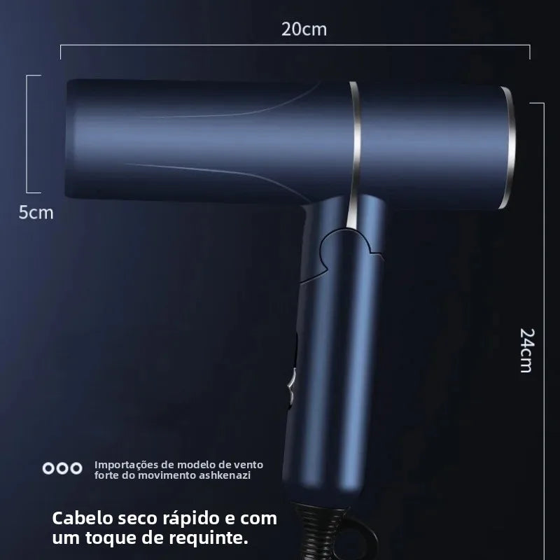 New Foldable Hair Dryer Blue Light Negative Ion Hair Care 1200W High Power Fast Drying Home Student Dormitory Travel Hair Dryer