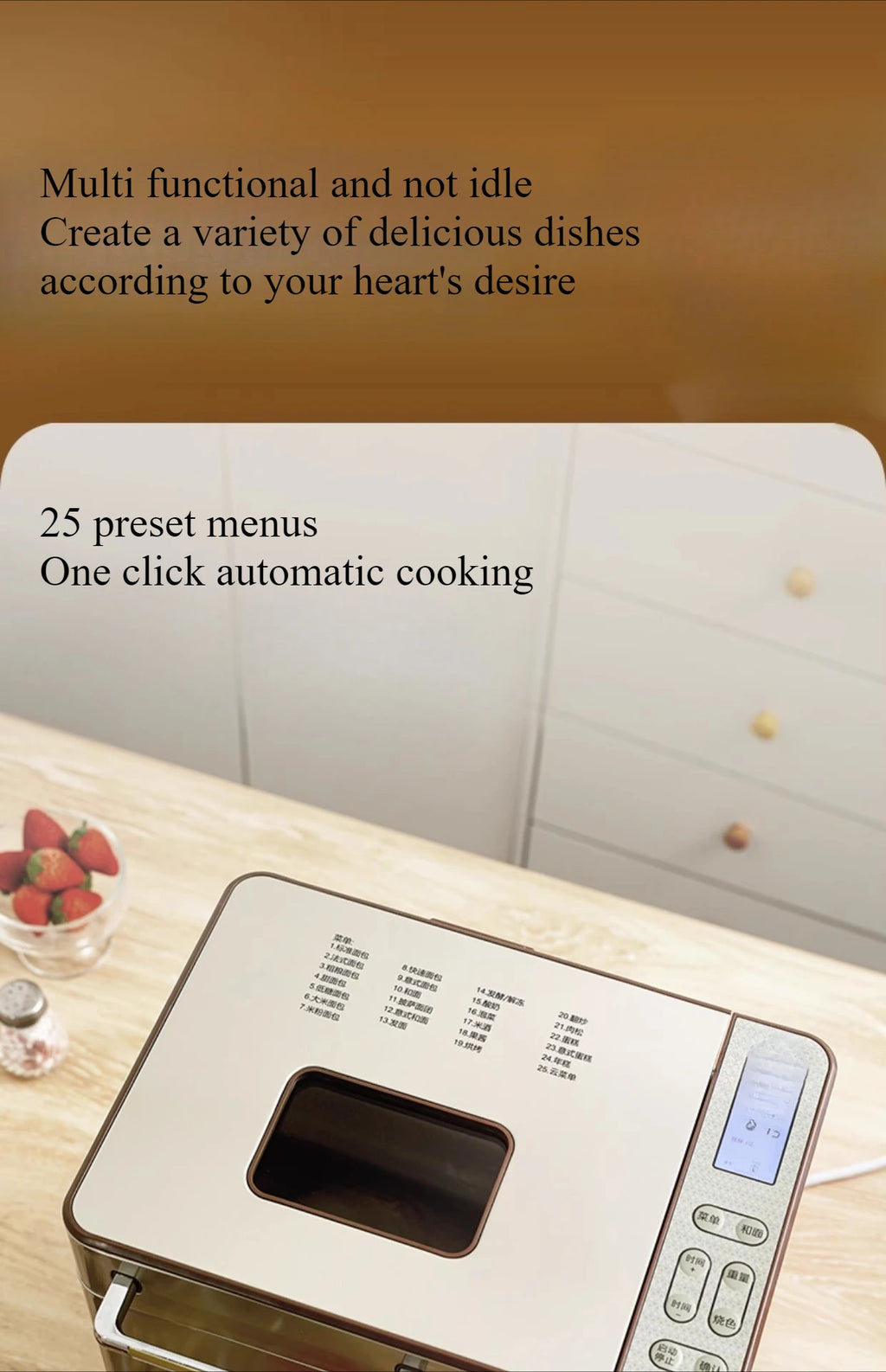 220V Bread Maker Home Fully Automatic Small Cake Maker Multi functional Breakfast Machine