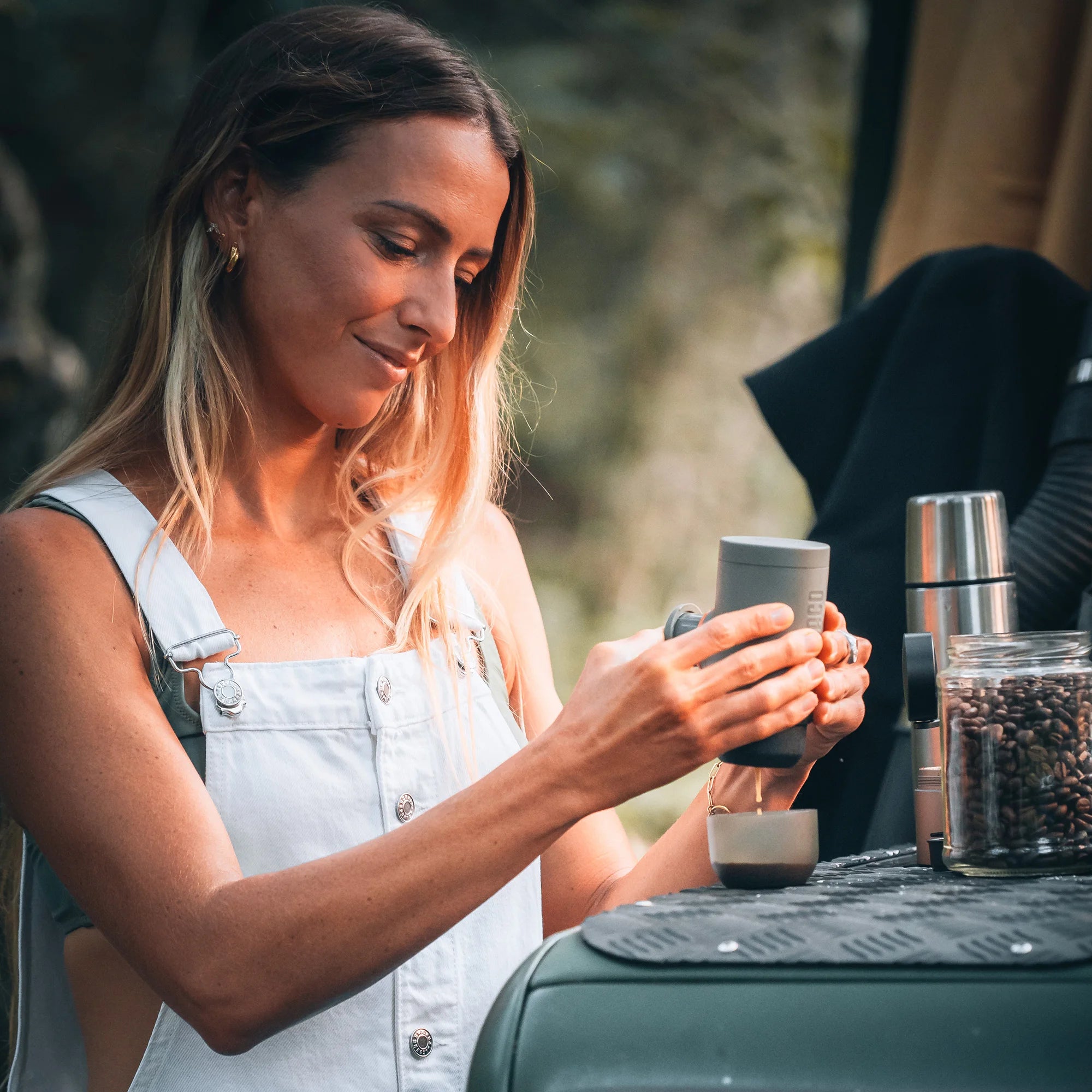 WACACO Minipresso GR2, No Electricity, Espresso Machine for Outdoor Compatible Ground Coffee, Portable Coffee Maker,