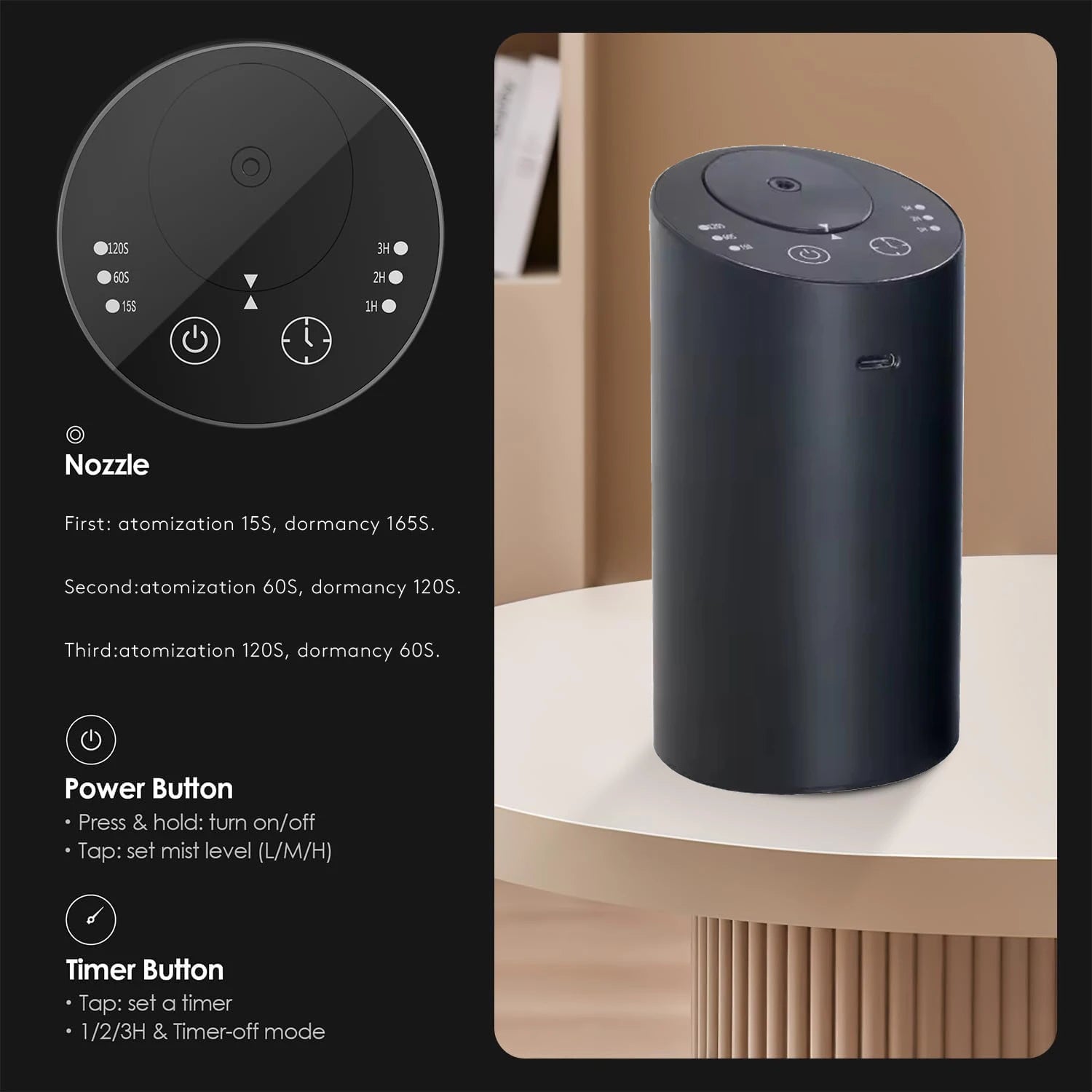 Car Fragrance Diffuser Professional Aroma Diffuser for Car Air Freshener Electric Smell for Home Rechargeable Waterless Diffuser