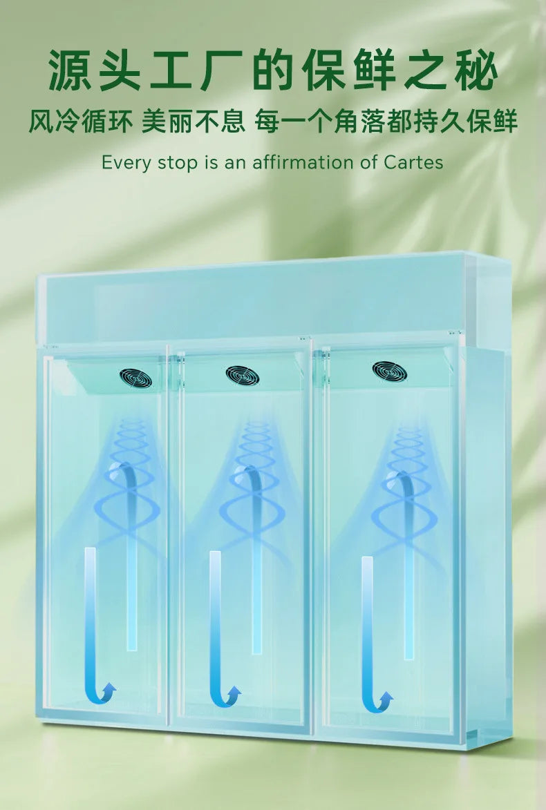 HXL Flower Shop Commercial Fresh Flower Preservation Cabinet Large Capacity Air-Cooled Freezer Refrigerated Fresh Preservation