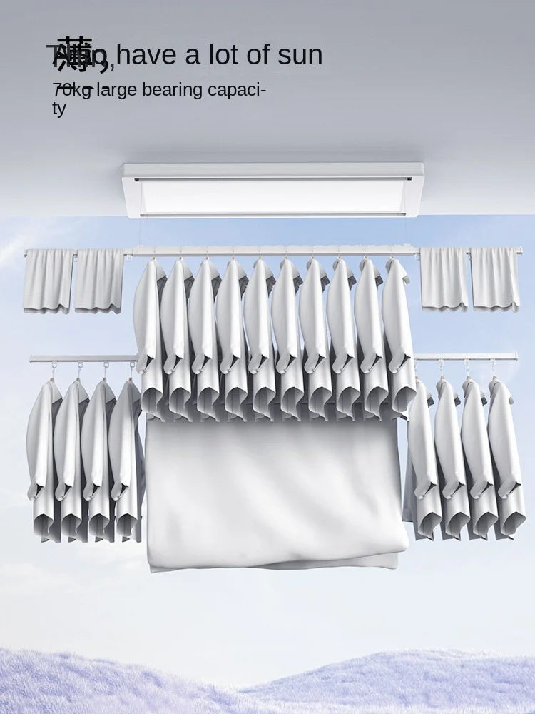 Smart Automatic Ceiling-Mounted Intelligent Lift Electric Laundry Dryer Supply Foldable Clothes Drying Rack for Balcony