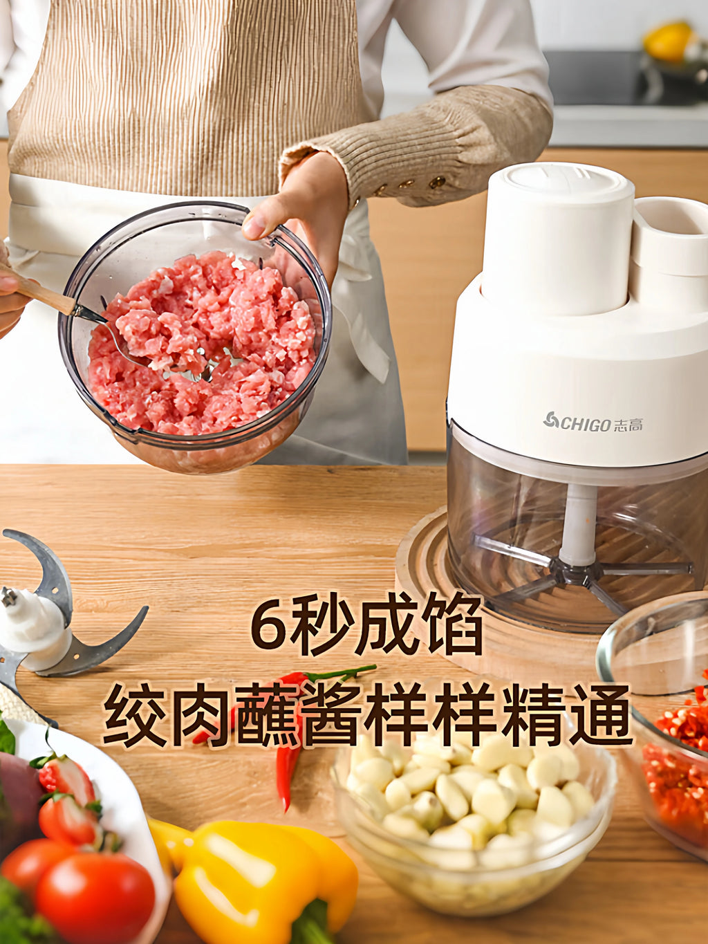 Electric vegetable slicer for household use, multifunctional, filling, shredding, slicing, fully automatic, multi-purpose