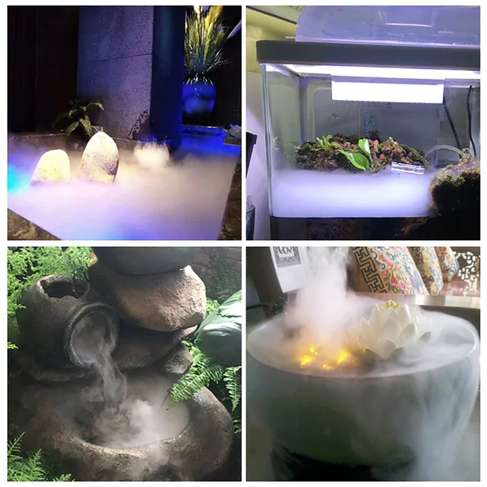 Large LED Ultrasonic Spray Fish Tank Pond Aquarium Atomizer Humidifier Reptile Hydroponic Atomizer Spray