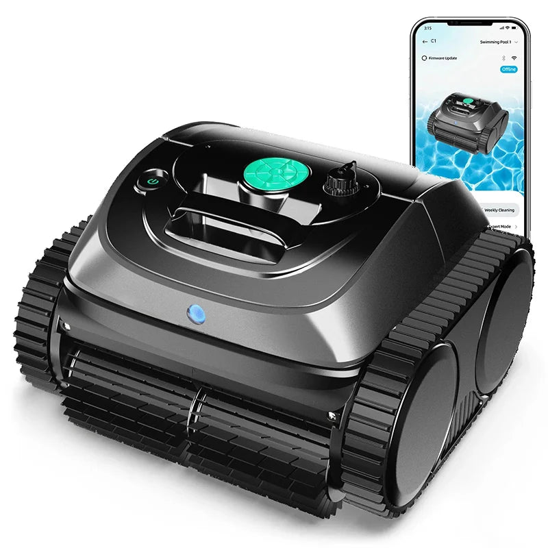 Swimming Pools Vacuum Cleaner Wireless for Floor Smart Cleaning Robot Auto-Parking Dual-layer Filtration120mins Running Time