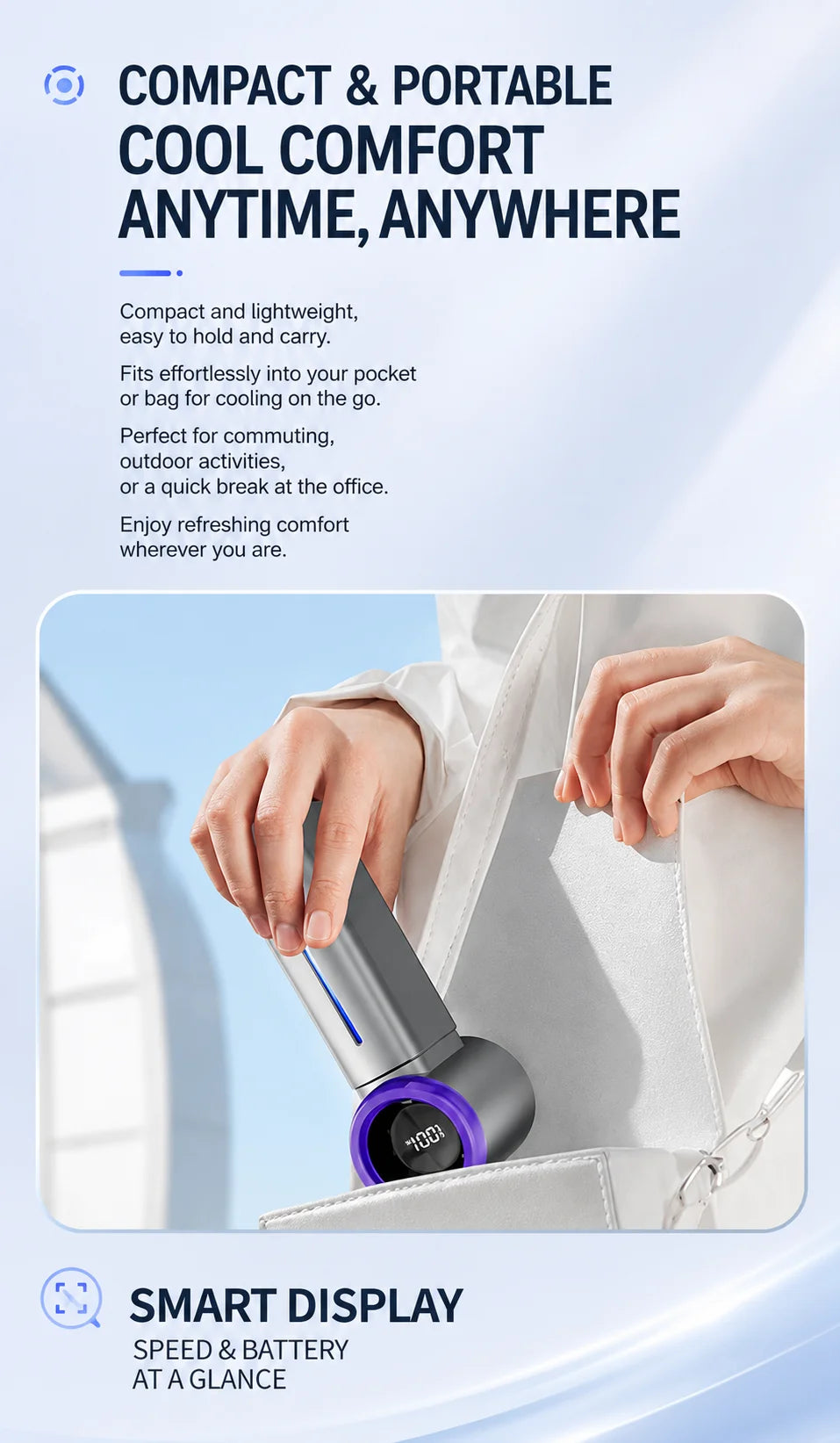 Portable Mist Cooling Fan Humidifier Ice Water Instant Cooler 199-Speed Turbo Handheld Fan Rechargeable Mini Air Conditioner Fan