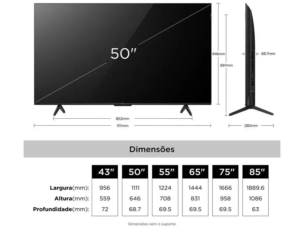 Smart Tv Tcl 4K 50P7L