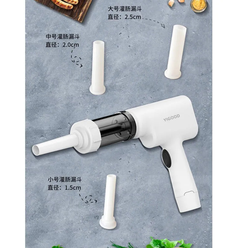 Handheld Household Electric Pasta Machine Wireless Charging Pressure Noodle Gun With Sausage Filling Function