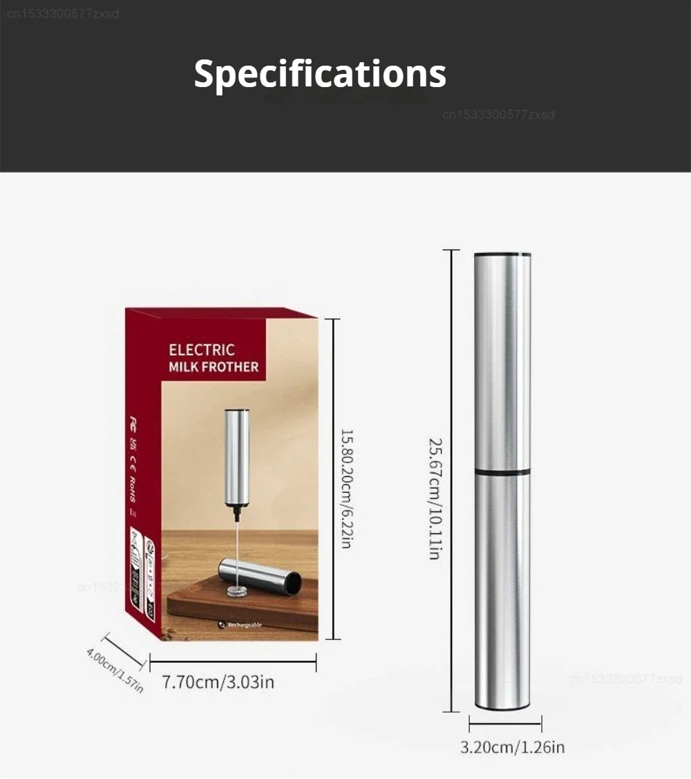New Electric Milk Frother Household 3 Speeds Rechargeable Coffee Blender Covered Storage for Milk Drink Coffee Cooking Tool