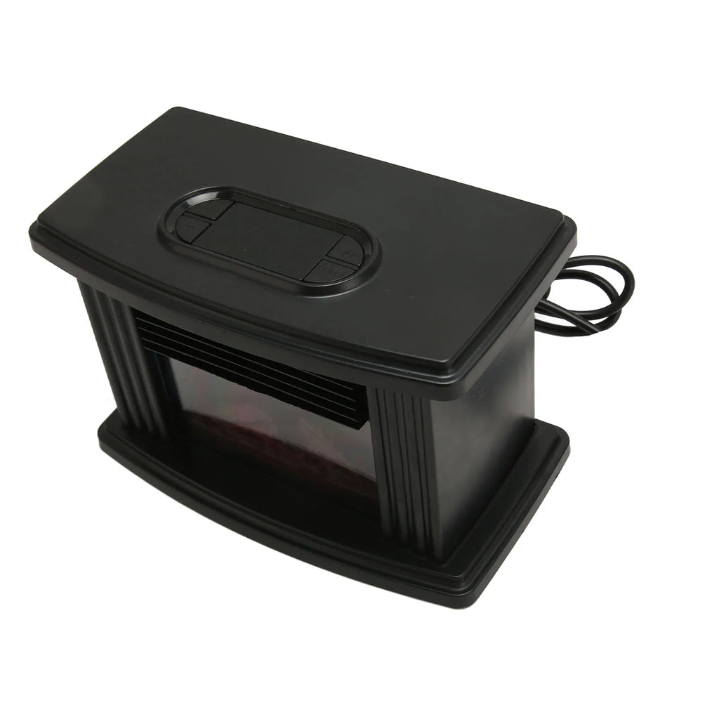 Mini Electric Fireplace Heater Simulated Flame Quiet Operation Portable Heating  Warmer Fan Space Heater with Remote Control