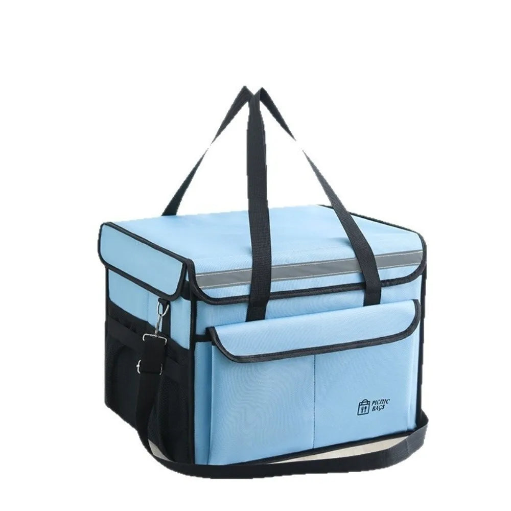Portable Large Capacity Thermal Insulation Bag Thicken Fruit Container Food Delivery Bag Cooler Storage Bag Outdoor Camping