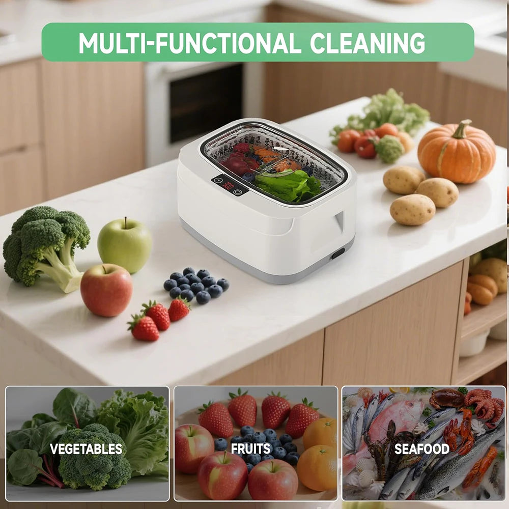 KUNPHY Ultrasonic Machine 2.5 40kHz Jewelry Cleaner Ultrasonic Bath Multifunctional for Mouthguard Razors Dental Parts Cleaning