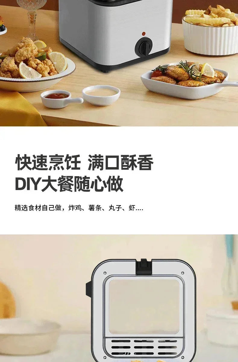 110V 220V 1000W 2.5L Home Multi Functional Electric Fryer Oil Fryer French Fries Chicken Wings Snack Machine