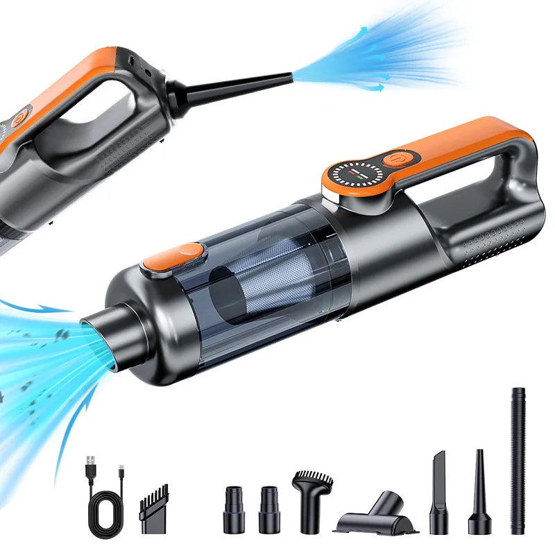 Household/Car Portable 17000pa Large Suction Vacuum Cleaner, High-Power Convenient Handheld Car Vacuum Cleaner