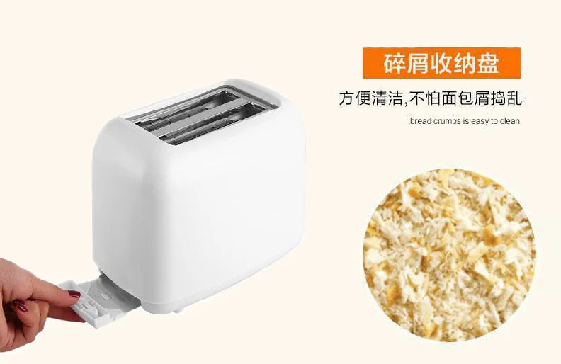 220V Home Toaster 6 Modes 2 Slice Bread Toast Maker Automatic Breakfast Machine One-Click Operation Sandwich Maker