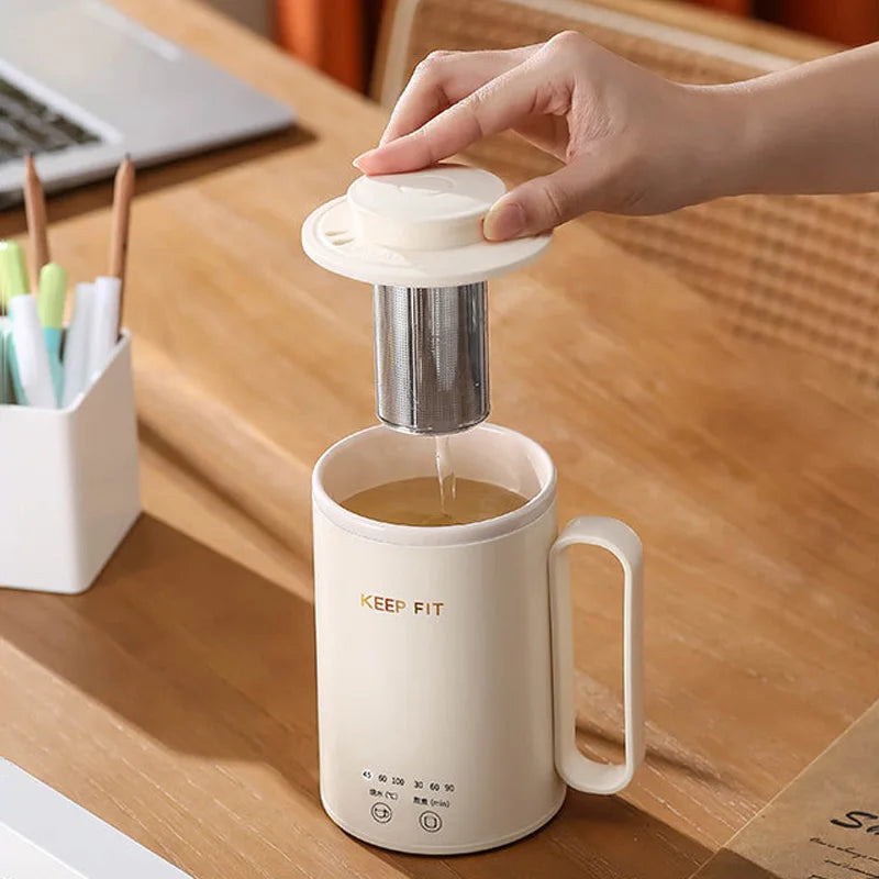 New Small 400ml Electric Kettle Portable 300W Multifunctional Travel Home Stainless Steel Electric Stew Cup Health Pot