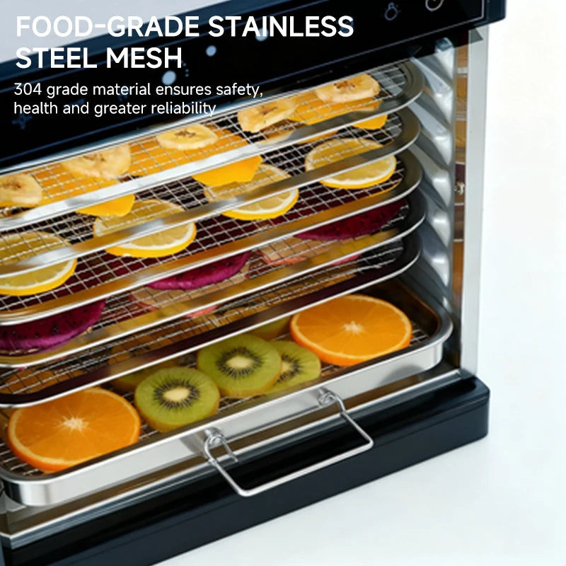 DIVEDEER Home Food Dehydrator with Warmer Plate, Juicer with Pulp Separator, Vegetable Dryer, Fully Automatic