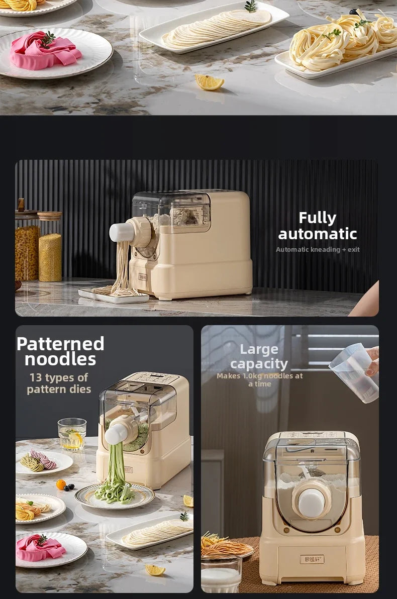 Electric Noodle Machine Household Food Grade Plastic Body Plastic Mold Dumpling Skin Noodle Machine Detachable Cleaning