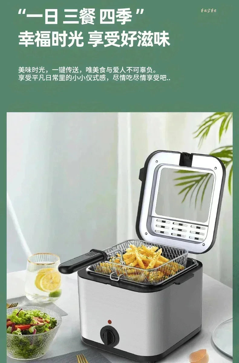 110V 220V 1000W 2.5L Home Multi Functional Electric Fryer Oil Fryer French Fries Chicken Wings Snack Machine