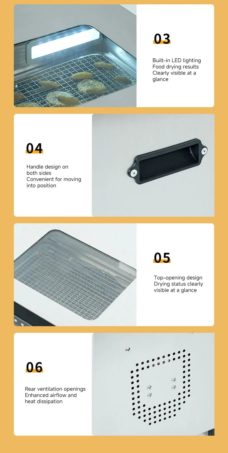 DIVEDEER Home Food Dehydrator with Warmer Plate, Juicer with Pulp Separator, Vegetable Dryer, Fully Automatic