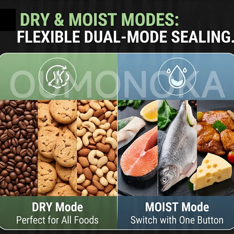 Multi-Mode Food Vacuum Sealer for Vacuumor for Products  Cuisine Packaging Plastic Bag Sealant Kitchen Sealing Machine