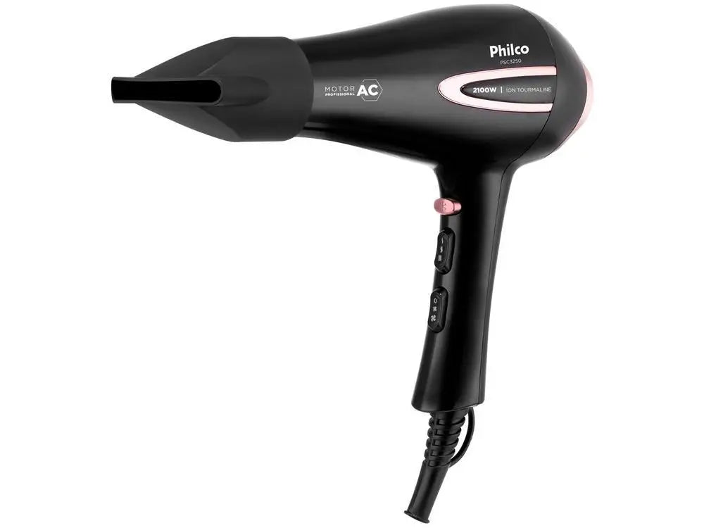 Philco Tourmaline Black Ion Hair Dryer 2100W 2 Speeds PSA3250 - 220V