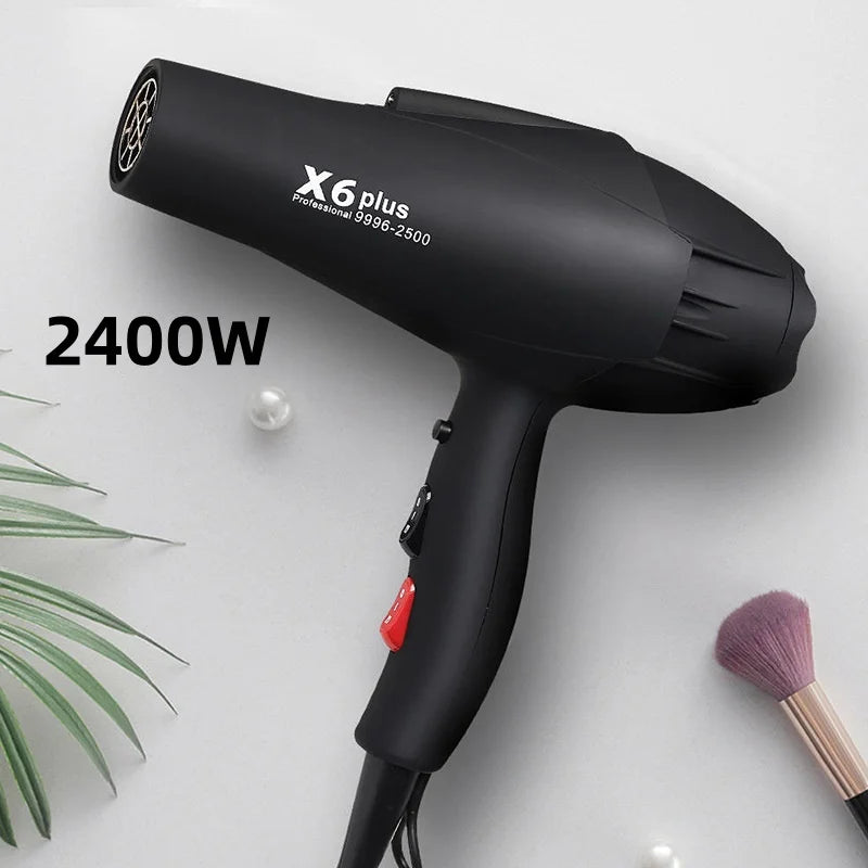 New X6 Hair Salon Professional Hair Dryer 2400W High Power Strong Wind Speed Drying Home Hairdryer Recommended Hairdryer