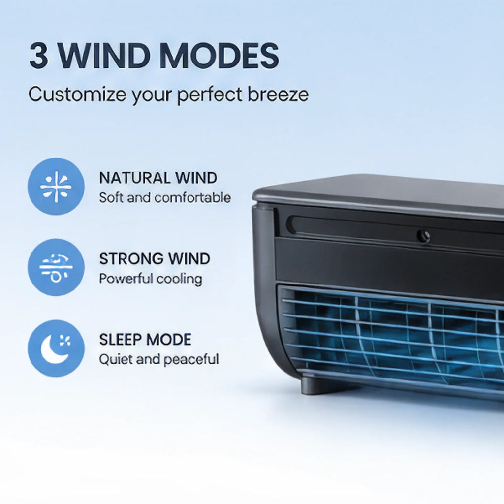 Wall-Mounted Air Cooling Fan 20W Power Quick Cooling Easy To Install Leafless Home Kitchen Air Conditioning Fan